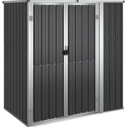 Trädgårdsskjul antracit 161x89x161 cm galvaniserat stål