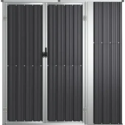 Trädgårdsskjul antracit 161x89x161 cm galvaniserat stål