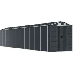 Trädgårdsskjul antracit 191x980x198 cm galvaniserat stål