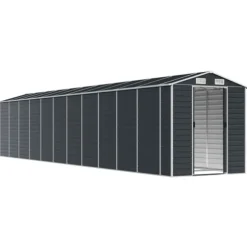 Trädgårdsskjul antracit 191x980x198 cm galvaniserat stål