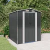 Trädgårdsskjul antracit 192x191x223 cm galvaniserat stål