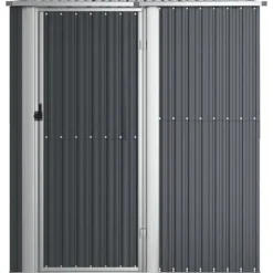 Trädgårdsskjul antracit 180,5x97x209,5 cm galvaniserat stål