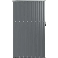 Trädgårdsskjul av galvaniserat stål - Förvaring för redskap | Färg: Grå | Storlek: 88x89x161 cm