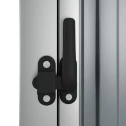 Trädgårdsskjul av galvaniserat stål - Förvaring för redskap | Färg: Grå | Storlek: 88x89x161 cm