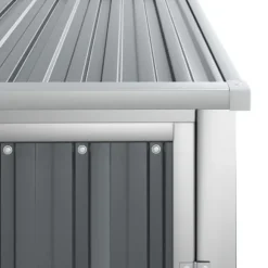 Trädgårdsskjul av galvaniserat stål - Förvaring för redskap | Färg: Grå | Storlek: 88x89x161 cm