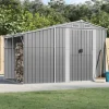 Trädgårdsskjul av galvaniserat stål | Färg: Grå | Storlek: 277x192,5x179 cm
