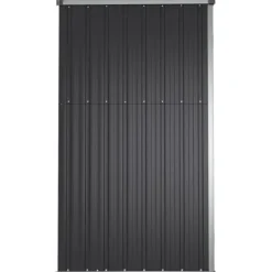 Trädgårdsskjul av galvaniserat stål för förvaring | Färg: Antracit | Storlek: 161x89x161 cm