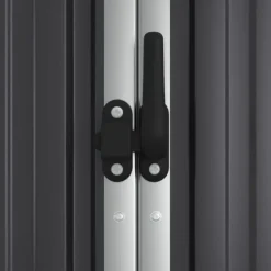 Trädgårdsskjul av galvaniserat stål för förvaring | Färg: Antracit | Storlek: 161x89x161 cm