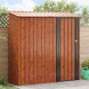 Trädgårdsskjul Brun 203,5 x 73 x 200 cm Metall