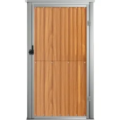 Trädgårdsskjul brun 88x89x161 cm galvaniserat stål - Redskapsbod - Redskapsbodar - Home & Living