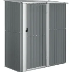Trädgårdsskjul grå 180,5x97x209,5 cm galvaniserat stål