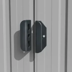 Trädgårdsskjul grå 257x990x181 cm galvaniserat stål - Trädgårdsskjul - Utomhusskjul - Home & Living