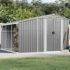 Trädgårdsskjul grå 277x279x179 cm galvaniserat stål