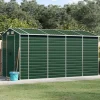 Trädgårdsskjul grön 191x385x198 cm galvaniserat stål