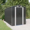 Trädgårdsskjul i antracit - Utomhusförvaring av redskap | Färg: Antracit | Storlek: 192x357x223 cm