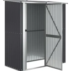 Trädgårdsskjul i galvaniserat stål - Förvaring av verktyg | Färg: Antracit | Storlek: 180,5x97x209,5 cm