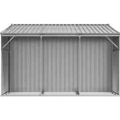 Trädgårdsskjul i galvaniserat stål - Förvaring av verktyg | Färg: Grå | Storlek: 277x279x179 cm