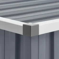 Trädgårdsskjul i galvaniserat stål - Förvaringslösning för verktyg | Färg: Grå | Storlek: 195x198x159 cm