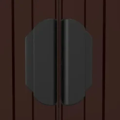 Trädgårdsskjul i galvaniserat stål för redskap och utomhusförvaring | Färg: Mörkbrun | Storlek: 192x689x223 cm