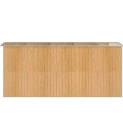 Trädgårdsskjul i galvaniserat stål - Rymlig förvaring | Färg: Ljusbrun | Storlek: 192x440x223 cm