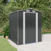Trädgårdsskjul i galvaniserat stål - Utomhusförvaring | Färg: Antracit | Storlek: 192x191x223 cm