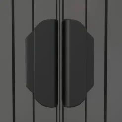 Trädgårdsskjul i galvaniserat stål - Rymlig förvaring för redskap | Färg: Ljusgrå | Storlek: 192x357x223 cm