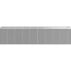 Trädgårdsskjul i galvaniserat stål - Utomhusförvaring | Färg: Ljusgrå | Storlek: 191x810x198 cm