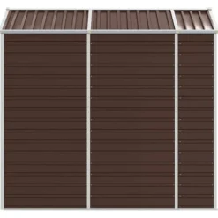 Trädgårdsskjul i galvaniserat stål - Förvaringslösning för verktyg | Färg: Brun | Storlek: 191x215x198 cm