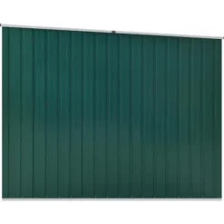 Trädgårdsskjul i galvaniserat stål - Förvaring för trädgårdsredskap | Färg: Grön | Storlek: 195x198x159 cm