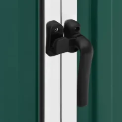 Trädgårdsskjul i galvaniserat stål - Förvaring för trädgårdsredskap | Färg: Grön | Storlek: 195x198x159 cm