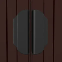 Trädgårdsskjul i mörkbrun galvaniserat stål - Förvaring för redskap | Storlek: 192x772x223 cm | Färg: Mörkbrun