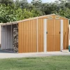 Trädgårdsskjul ljusbrun 277x279x179 cm galvaniserat stål