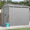 Trädgårdsskjul ljusgrå 191x215x198 cm galvaniserat stål