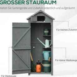 Trädgårdsskåp, 77x54,2x179 cm, Grågrön