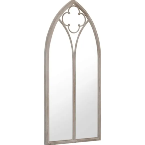 Trädgårdsspegel sand 70x30 cm järn för utomhusbruk