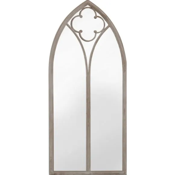 Trädgårdsspegel sand 70x30 cm järn för utomhusbruk