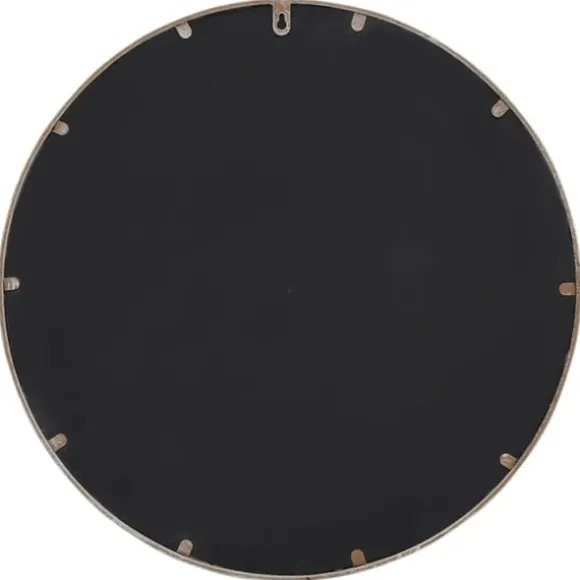 Trädgårdsspegel sandfärgad 40x4 cm rund järn för utomhusbruk