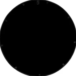 Trädgårdsspegel svart 60x3 cm rund järn för utomhusbruk