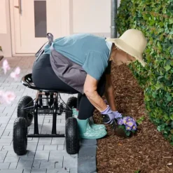 Trädgårdsstol med förvaring, 45-54x43x82 cm