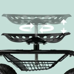 Trädgårdsstol med förvaring, 45-54x43x82 cm