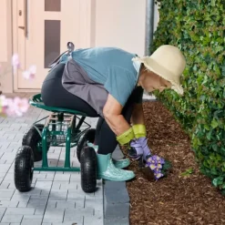 Trädgårdsstol med förvaring, 45-54x43x82 cm