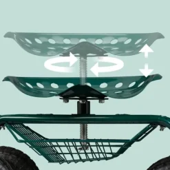 Trädgårdsstol med förvaring, 45-54x43x82 cm