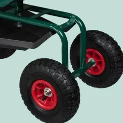 Trädgårdsstol med förvaring, 45-54x42x81 cm, Grön