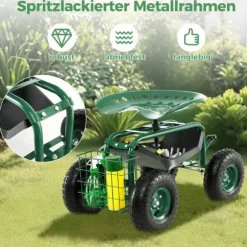 Trädgårdsstol, 84x45,5x45,5-54 cm, Grön