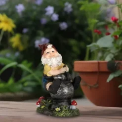 Trädgårdstomte, 15x7,5x10,5 cm, Flerfärgad