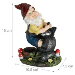 Trädgårdstomte, 15x7,5x10,5 cm, Flerfärgad