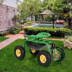 Trädgårdsvagn, 81x44.5x(45-54) cm, Grön