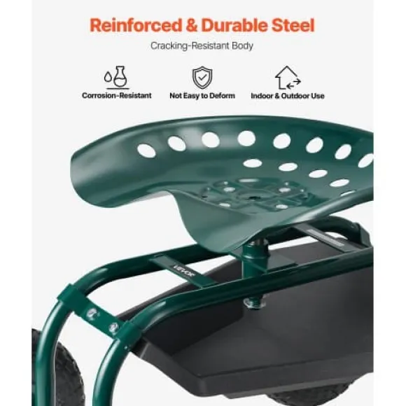 Trädgårdsvagn, 80x48,7x46/54 cm, Röd, Metall, Förvaring