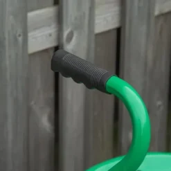 Trädgårdsvagn/verkstadsvagn med roterbar sits & korg, höjdjusterbar, 150 kg, grön, 81×44,5×46–59 cm