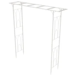 Trädgårdsvalv, Metalljärn, Lätt Montering,VIT, 81.1x16.1x81.8 tum